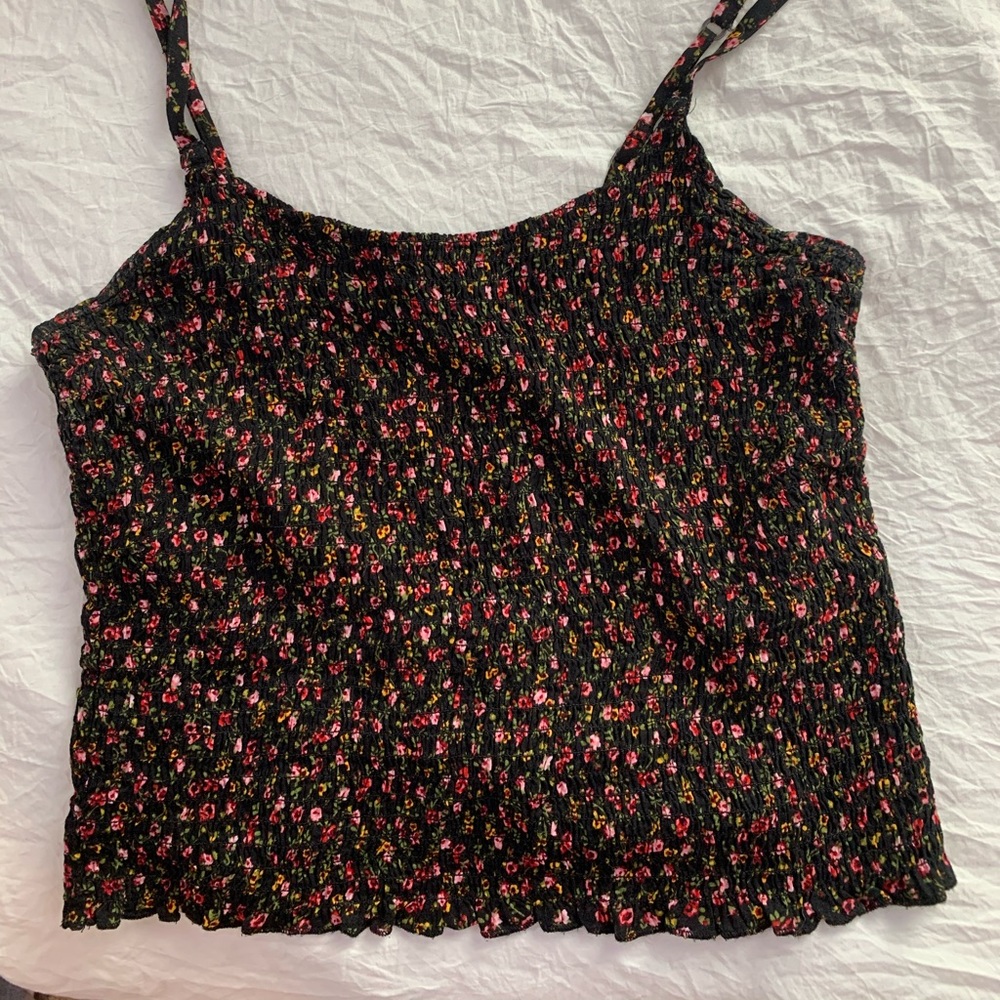 hollister floral tank